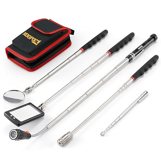 Telescoping Magnetic Pickup Tool Set, Inspection Mirror Telescoping, LED Flashlight, Cool Gadgets... | Amazon (US)