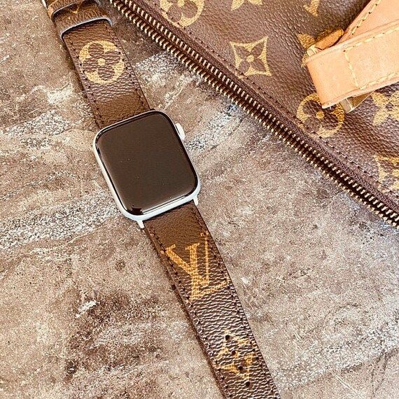 Handmade Repurposed Authentic strap LV Apple Watch Band 44mm | Etsy | Etsy (US)