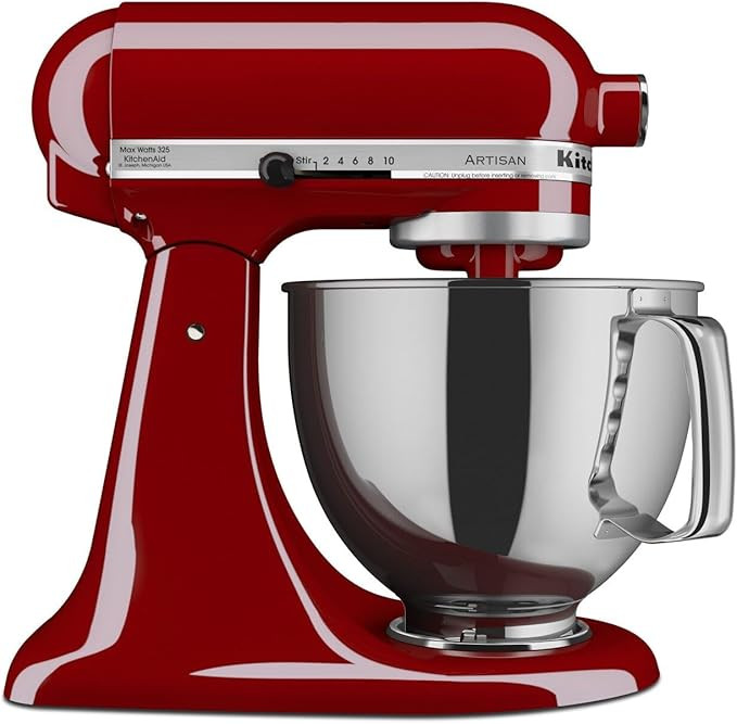 KitchenAid KSM150PSER Artisan Tilt-Head Stand Mixer with Pouring Shield, 5-Quart, Empire Red | Amazon (US)