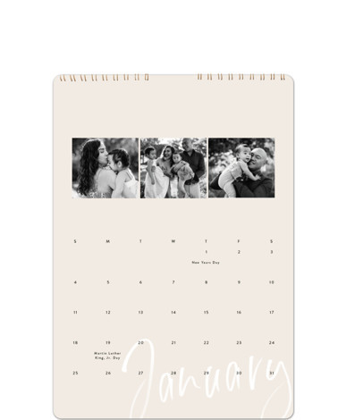 "brushed trio" - Customizable Photo Calendars in Beige by Summer Winkelman. | Minted