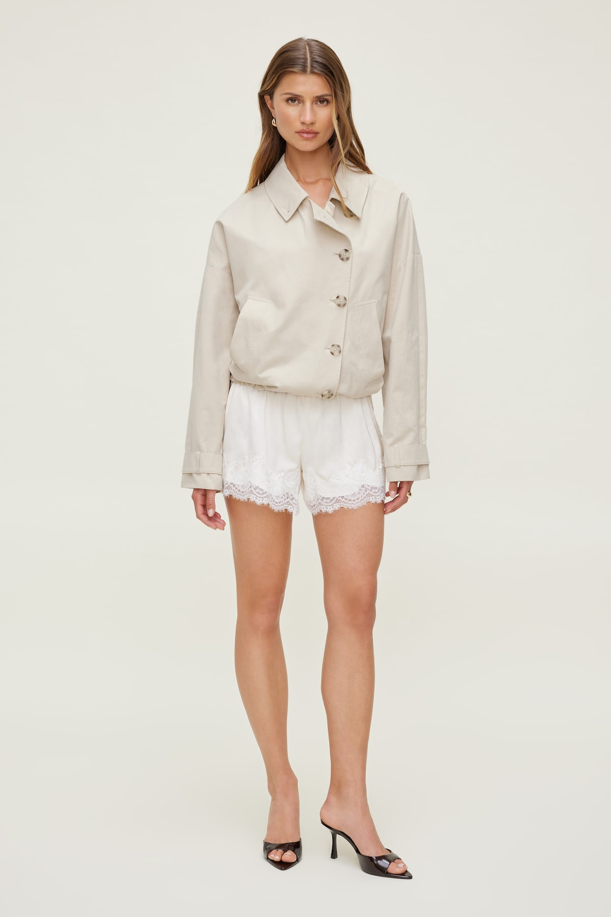 Lace Satin Shorts | Dynamite Clothing