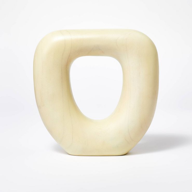 Modern Teak Wood Sculpture White - Threshold™ designed with Studio McGee | Target