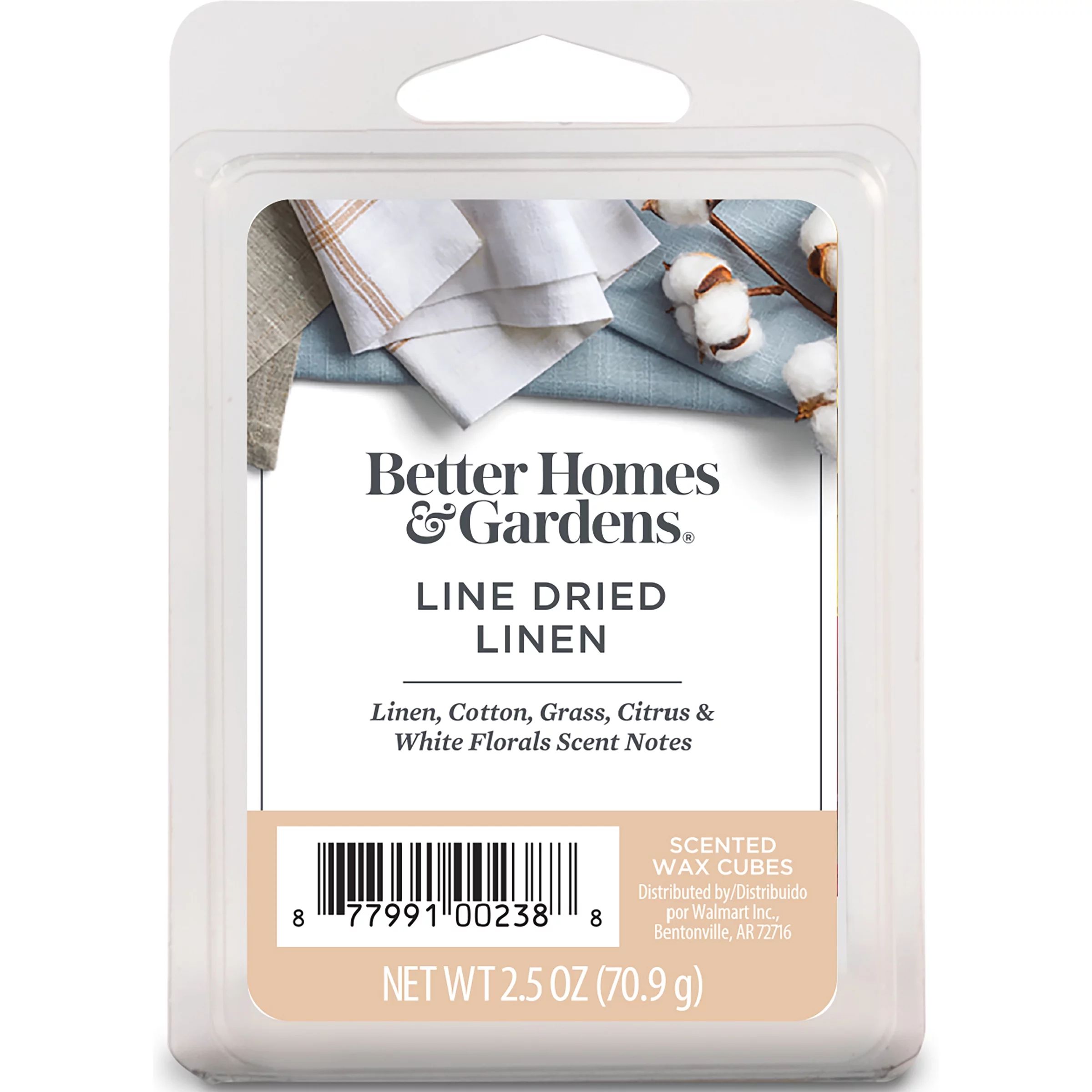 Line-Dried Linen Scented Wax Melts, Better Homes & Gardens, 2.5 oz (1-Pack) | Walmart (US)