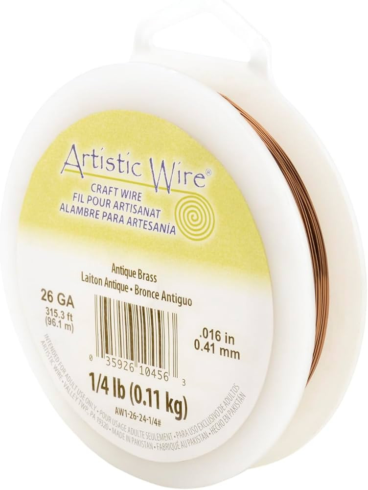 Artistic Wire 26 Gauge Tarnish Resistant Colored Copper Craft Jewelry Wrapping Wire, 315 ft, Anti... | Amazon (US)