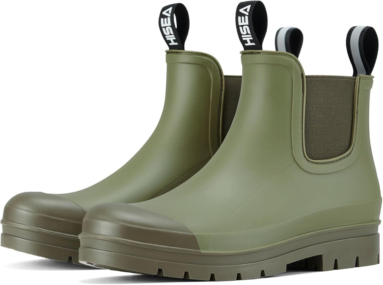 HISEA Women's Short Rain Boots Waterproof Garden Shoes Rubber Chelsea Boots Anti-Slipping Rainboo... | Amazon (US)