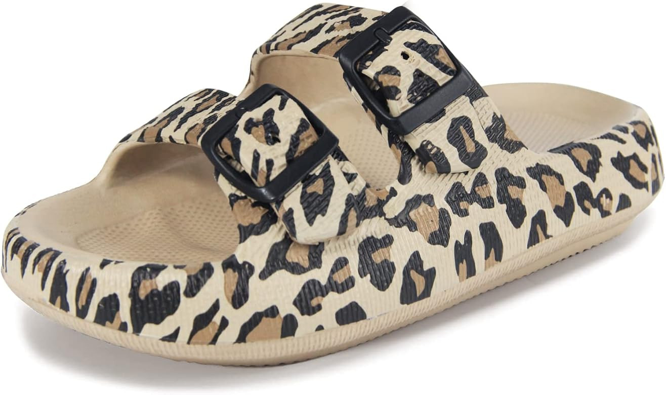 Weweya Sandals for Women and Men - Pillow Slippers - Double Buckle Adjustable Slides - EVA Flat S... | Amazon (US)