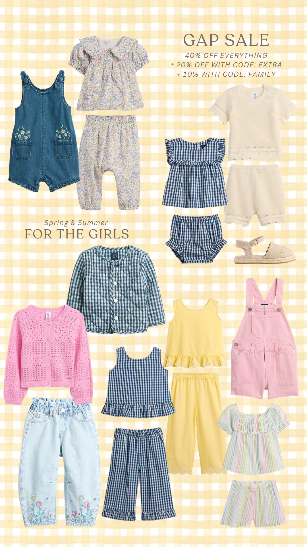 The @gap sale is on, and this is the BEST sale combo you'll find, so it's time to stock up on your favourites for spring and summer. These are my picks for baby + toddler girls 💛  

 #LTKsummer #LTKbaby #LTKkids
