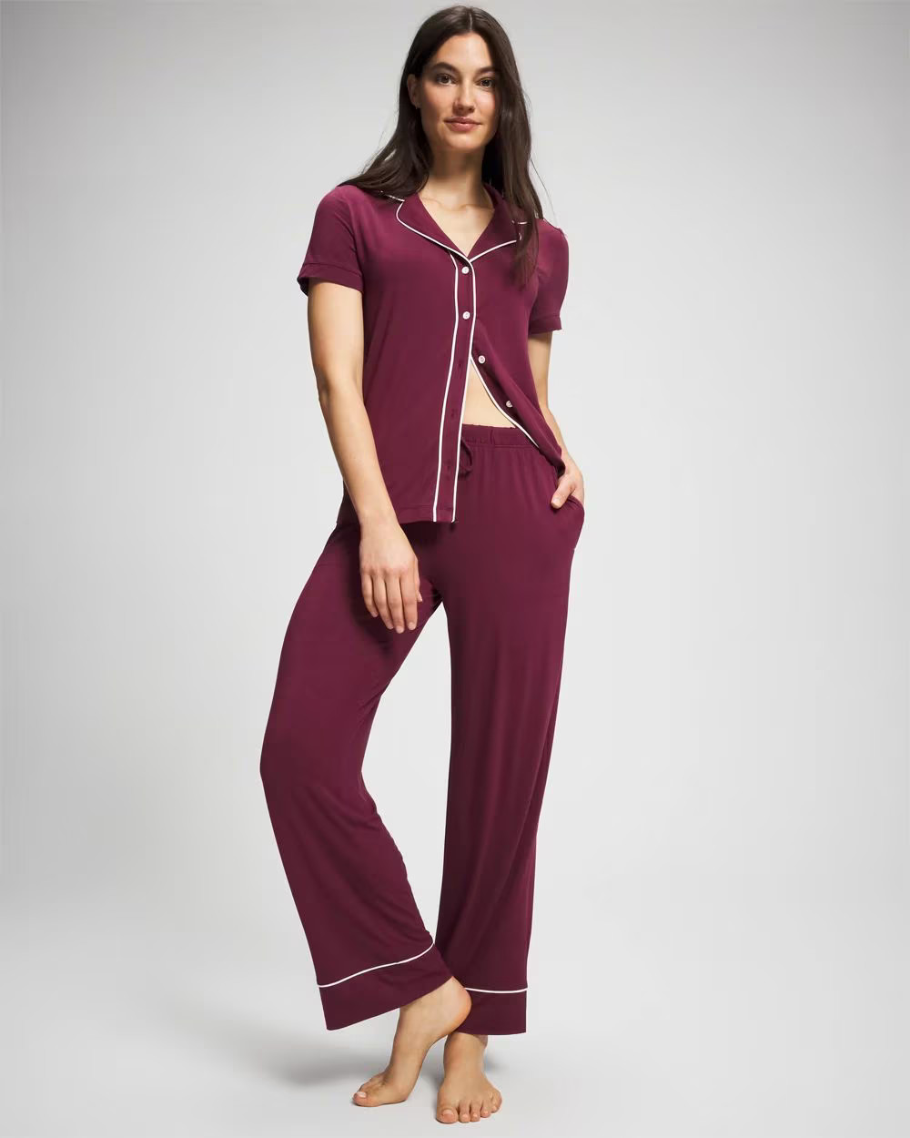 Solid Piped Pajama Pant | Soma | SOMA