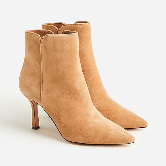 Pointed-toe ankle boots in suede | J.Crew US
