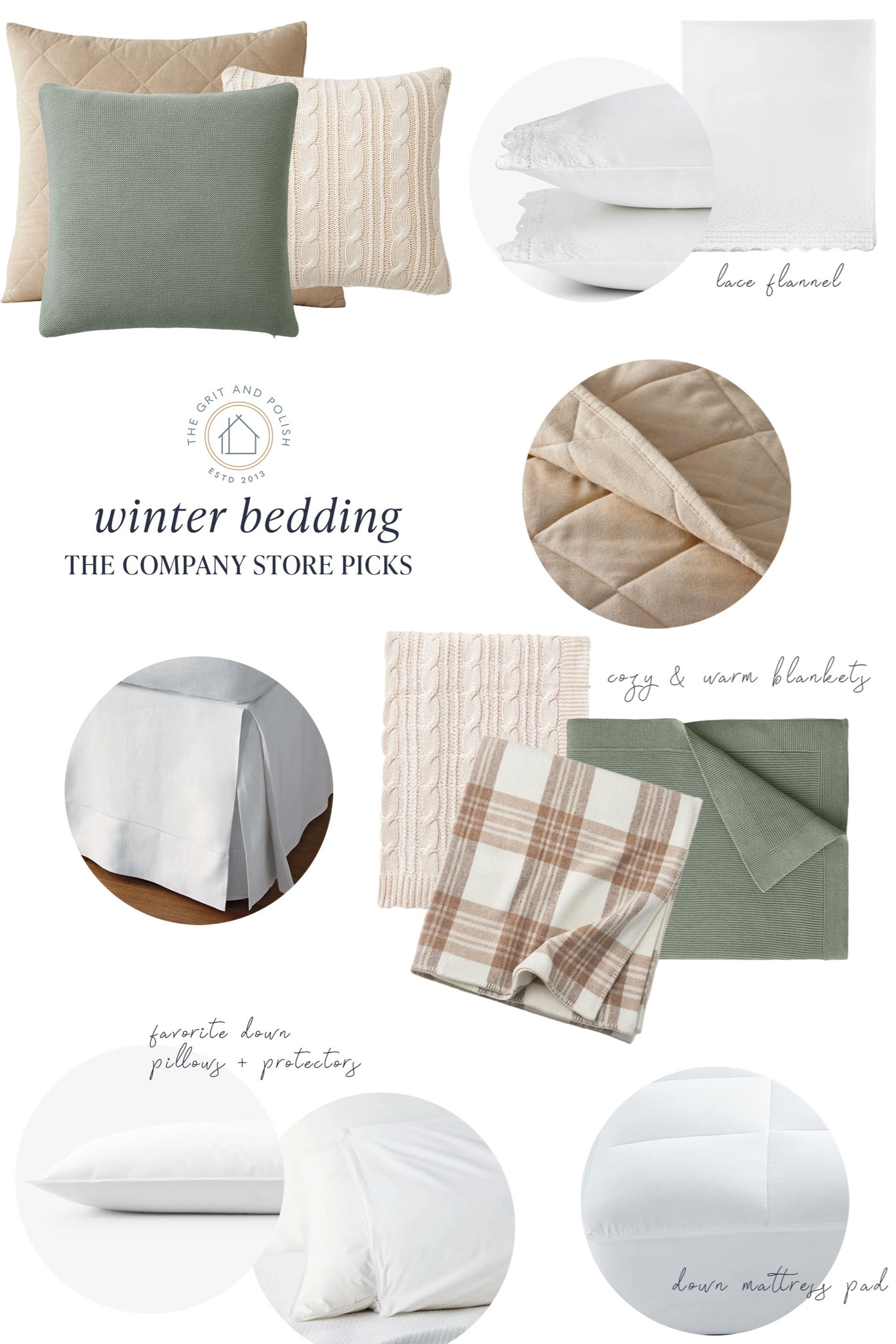 Our winter bedding from The Company Store at the new house 🫶