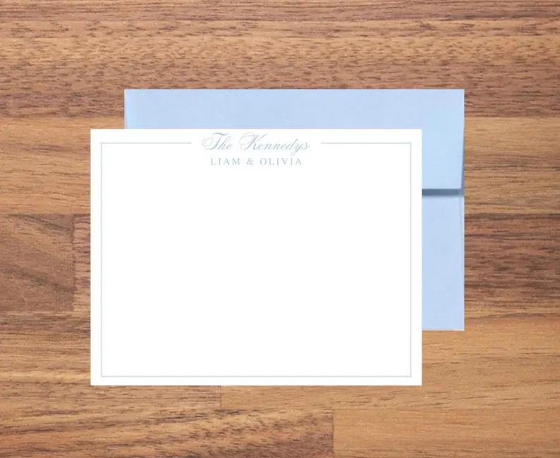 Personalized Couples Stationary, Couples Name Notecard Set, Wedding Stationery Monogram Note Card... | Etsy (Global)