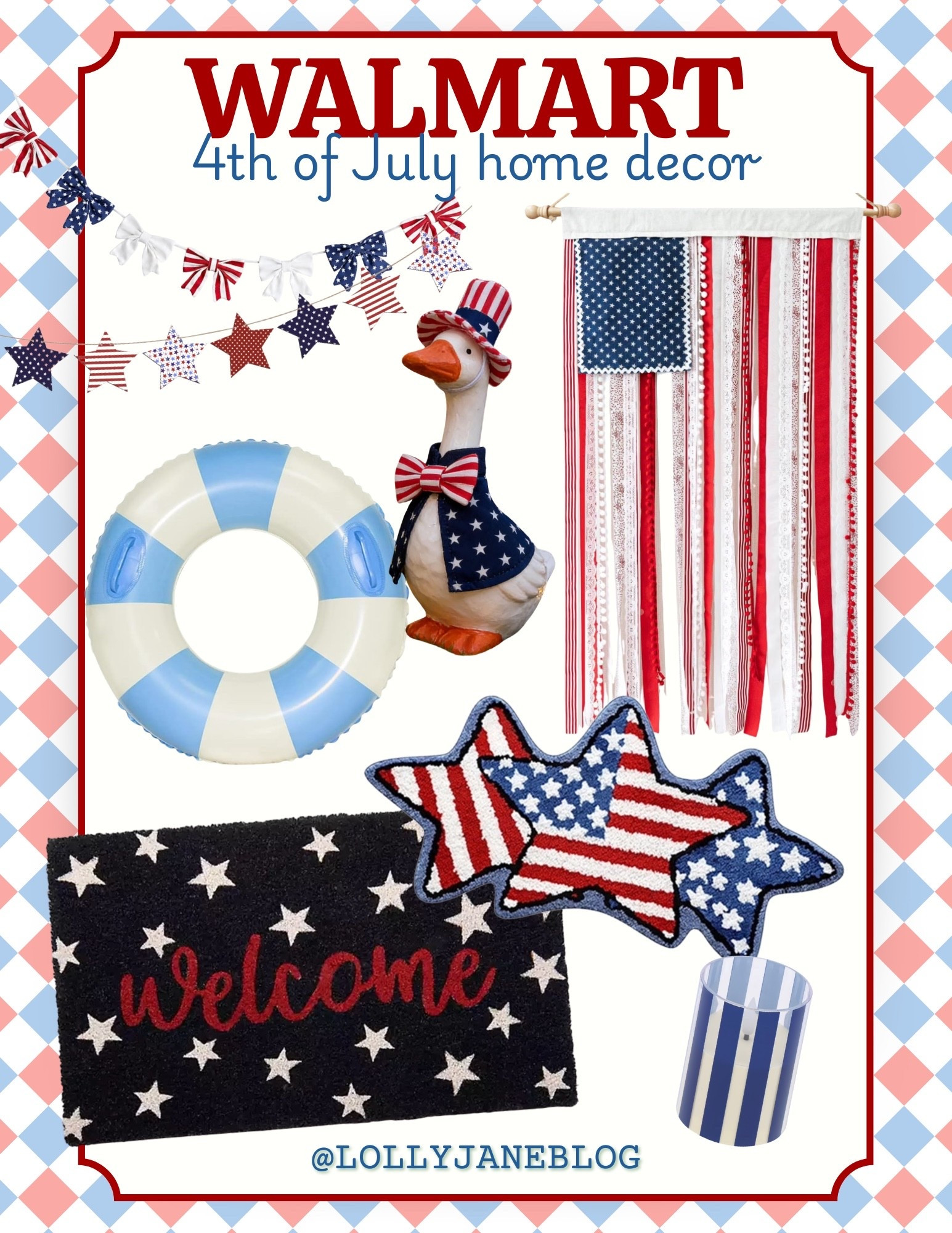 Walmart 4th of July home decor and finds! ❤️🤍🩵🇺🇸

#LTKSeasonal #LTKSwim #LTKHome