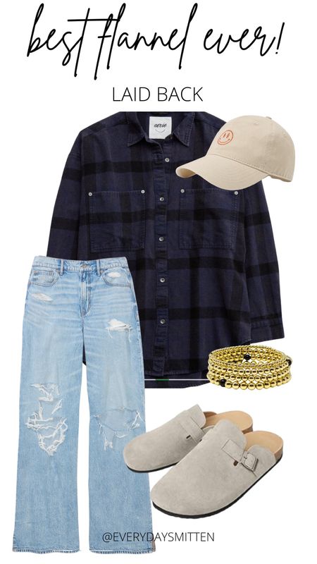 Best flannel EVER! 40% off
-flannel (oversized but I wear my normal size and I also have one that is a size up; love both sizes)
-jeans true to size
-code smitten on bracelets 
-birkenstock dupes true to size 
laid back comfy casual fall outfit 