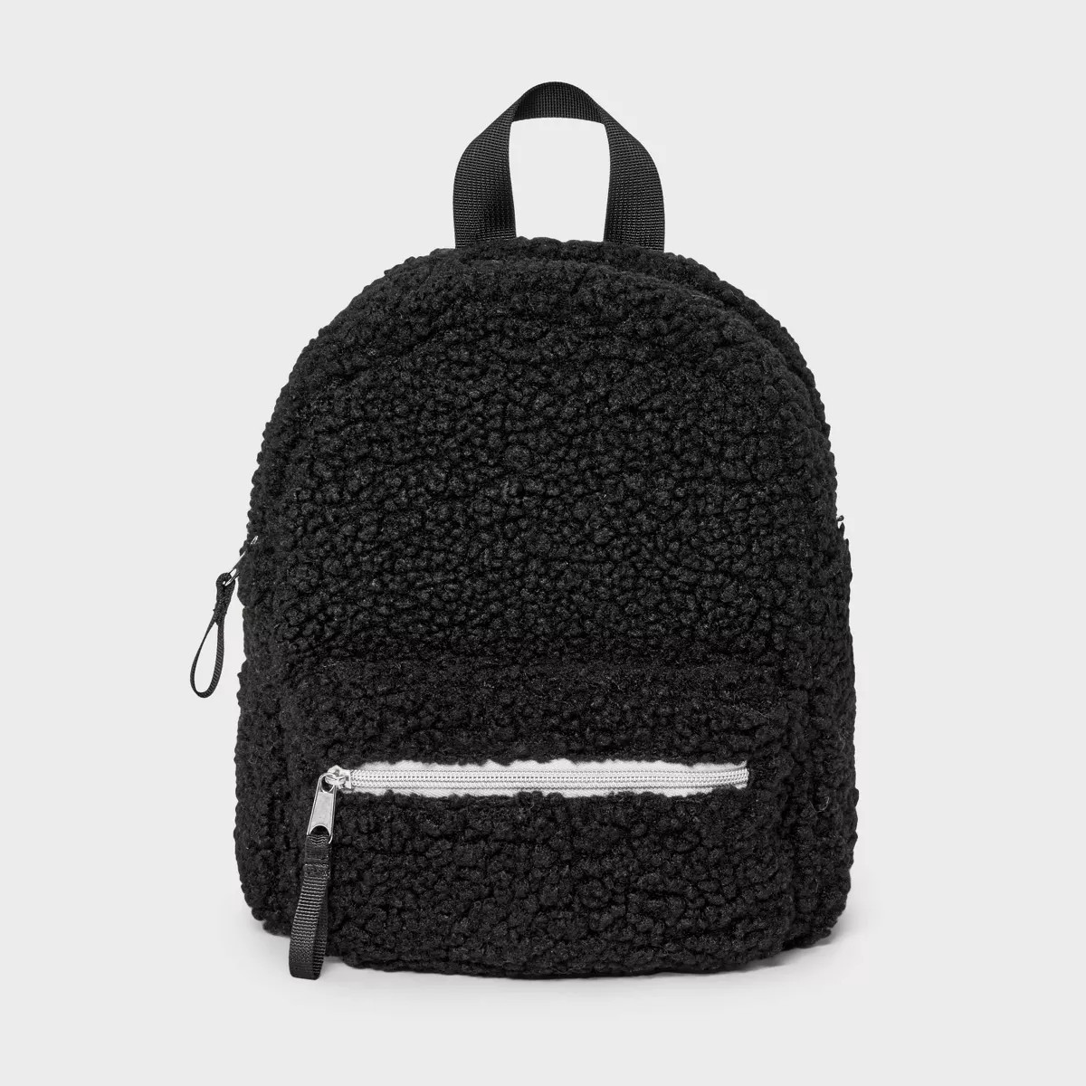 Kids' Mini Faux Shearling Backpack - art class™ Black | Target