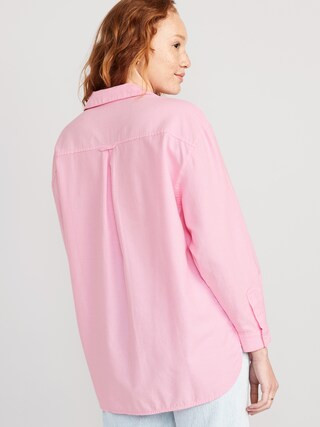 Oversized Button-Down Boyfriend Shirt | Old Navy (CA)