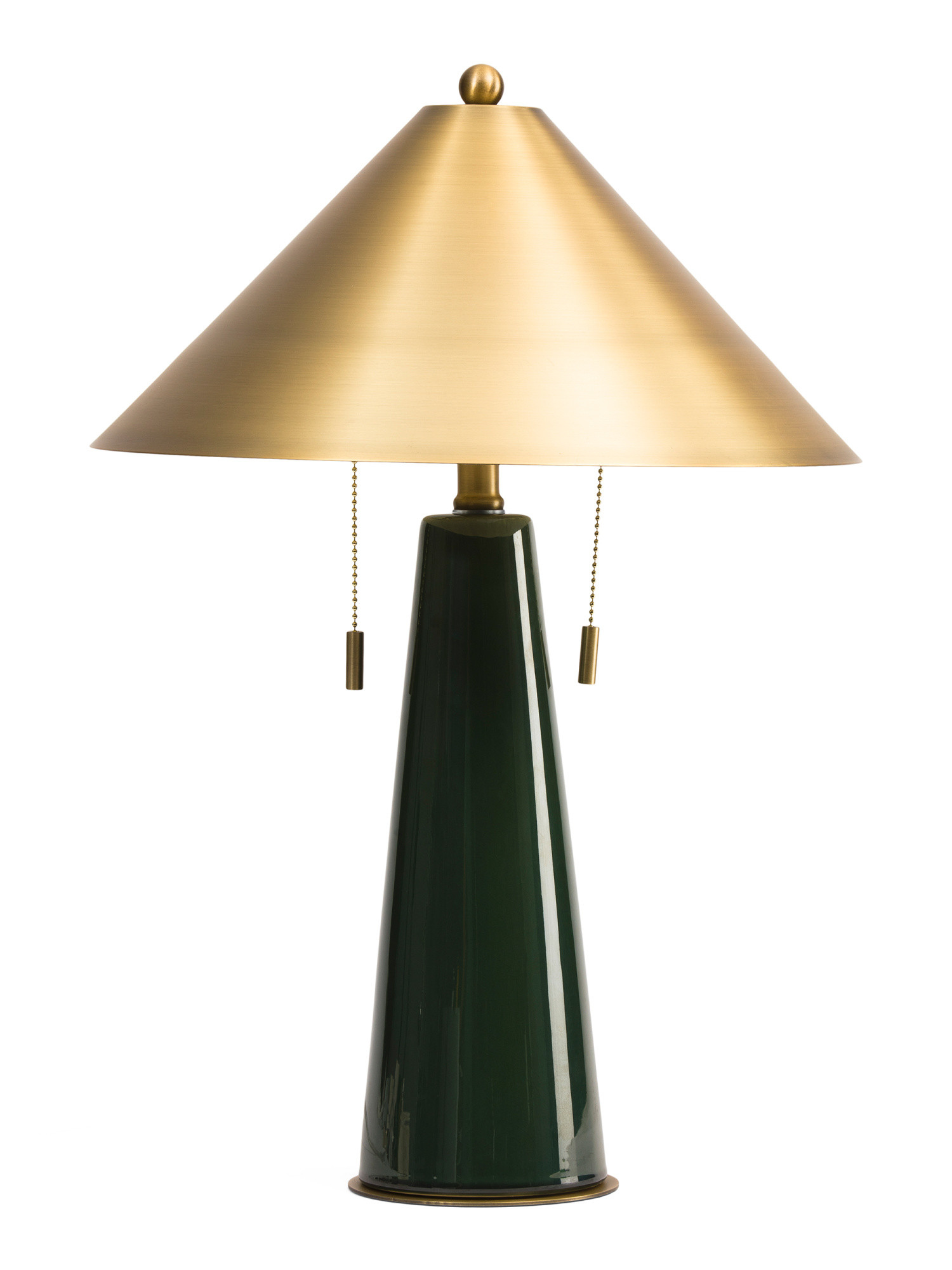 23in Ceramic Table Lamp With Tapered Metal Sahde | TJ Maxx