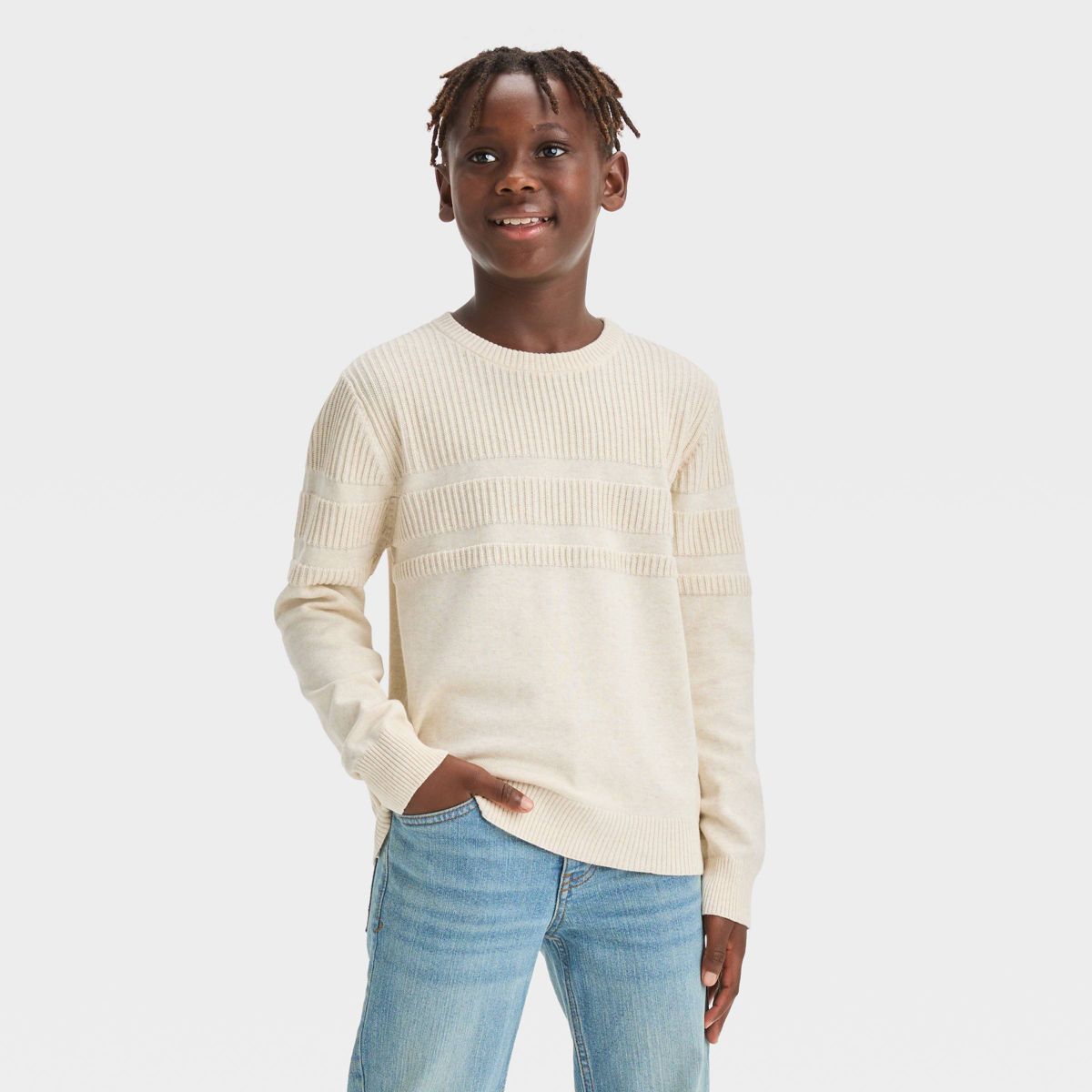 Boys' Crewneck Knit Pullover Sweater - Cat & Jack™ | Target