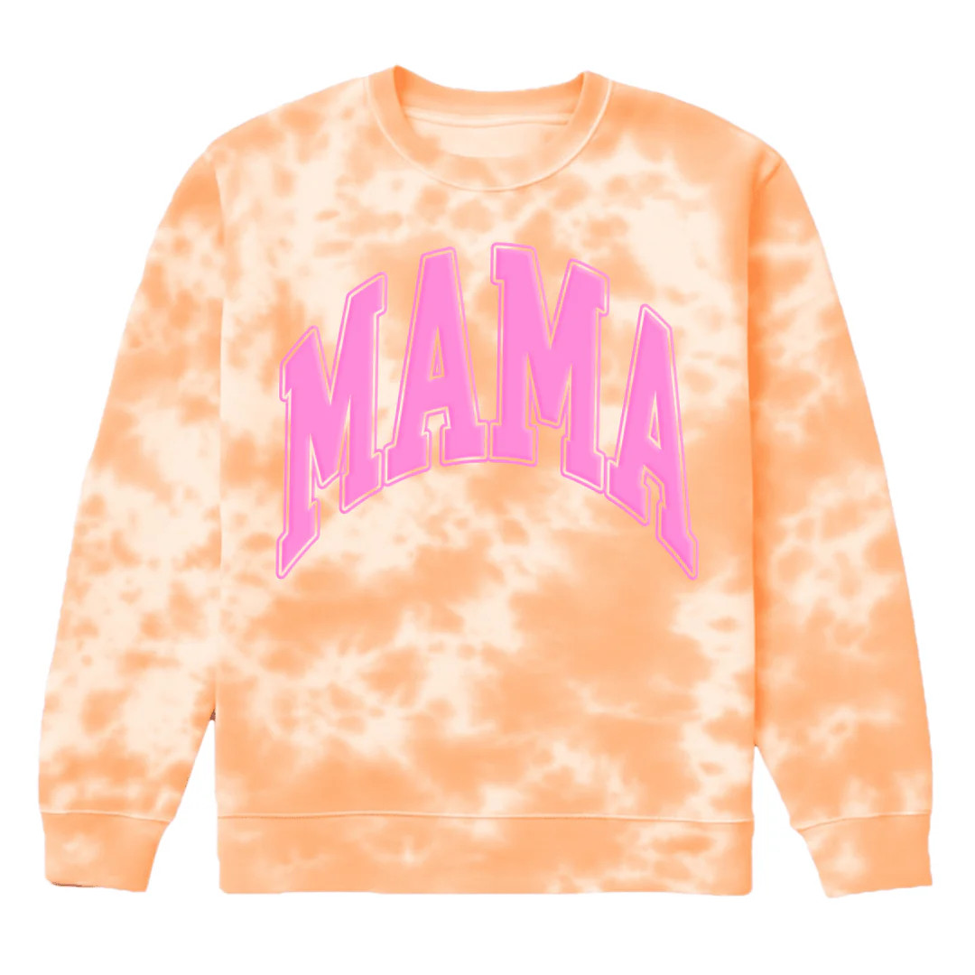 PUFF 'Mama' Tie Dye Cloud Crewneck | United Monograms