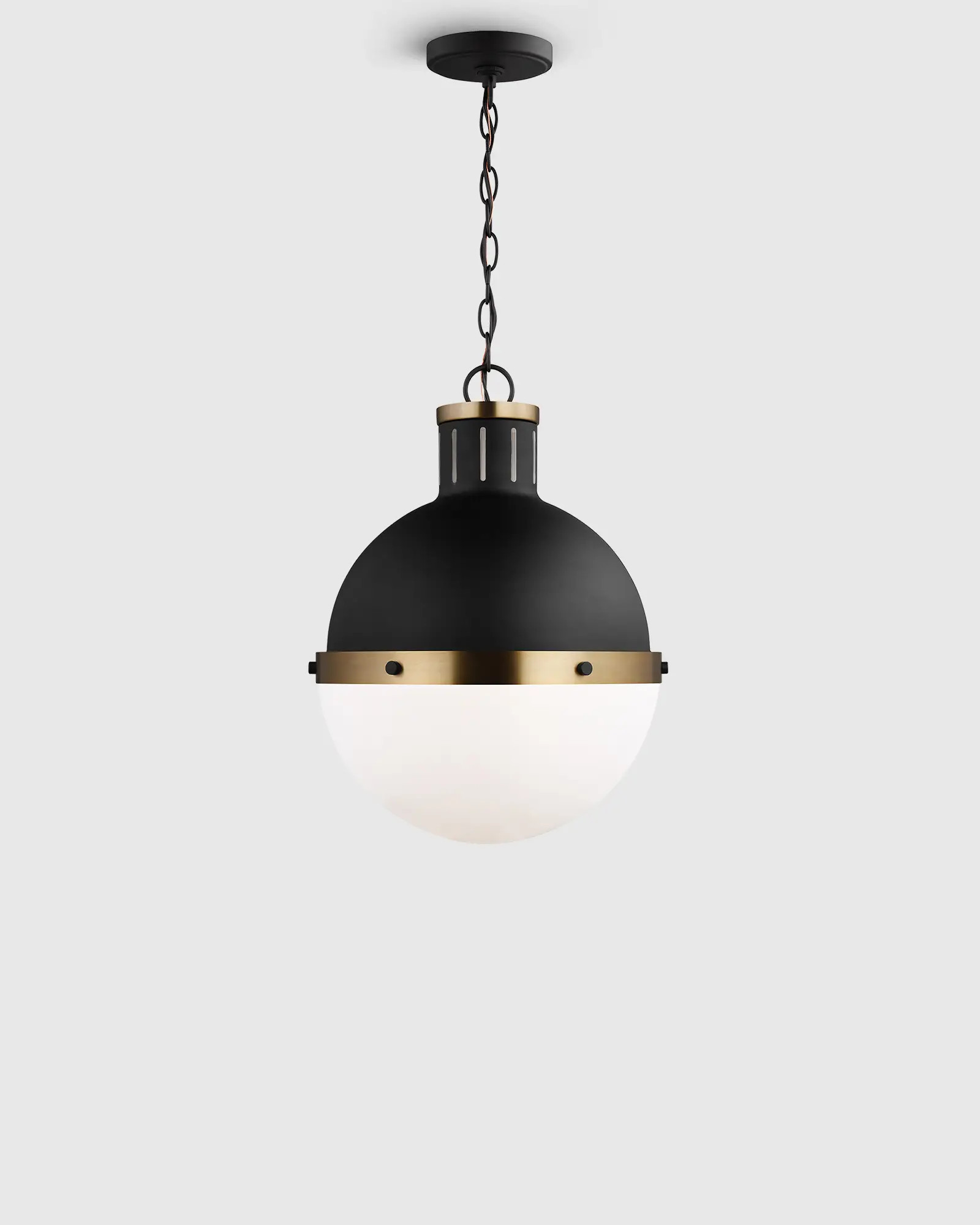 Industrial Shaded Globe Pendant in Black | Quince