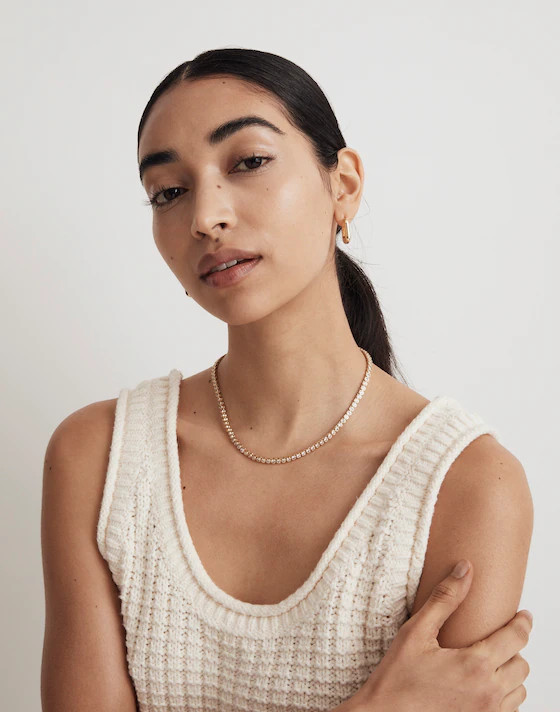 The Tennis Collection Bezel Set Crystal Necklace | Madewell