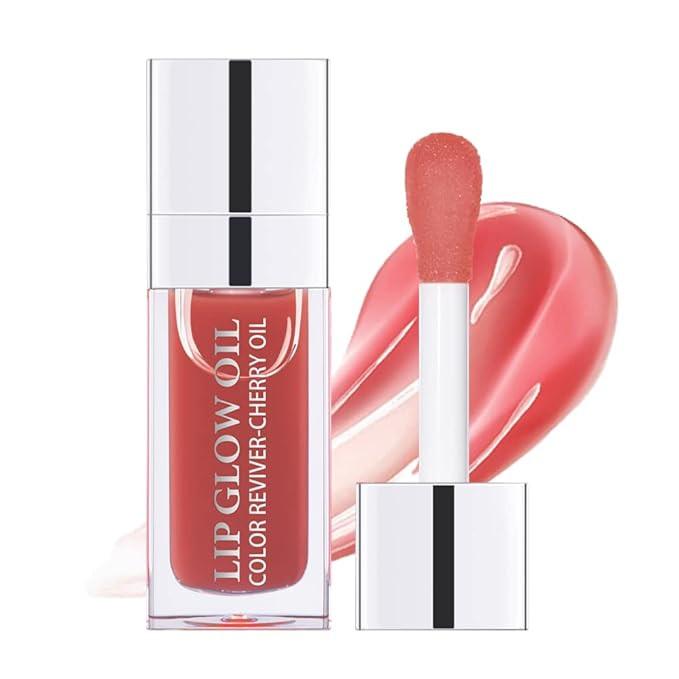 Hydrating Lip Glow Oil, Moisturizing Lip Glow Oil, Nourishing Glossy Transparent Lip Oil, Plumpin... | Amazon (US)