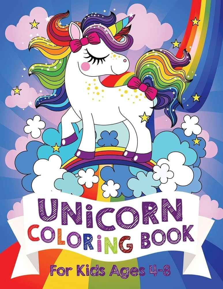 Unicorn Coloring Book: For Kids Ages 4-8 (US Edition) (Silly Bear Coloring Books) | Amazon (US)