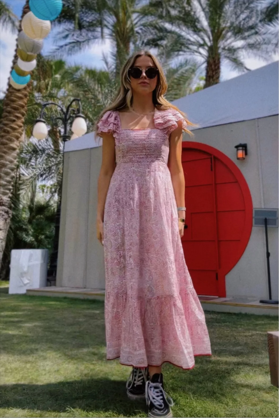 Jessie Pink Midi Dress