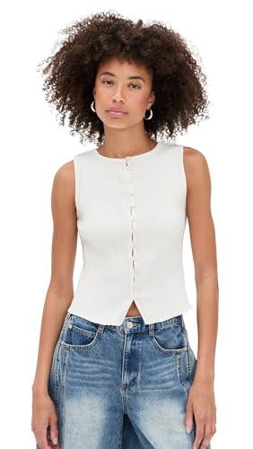 Free People Women's Tilly Vest, Ivory, S | Amazon (US)