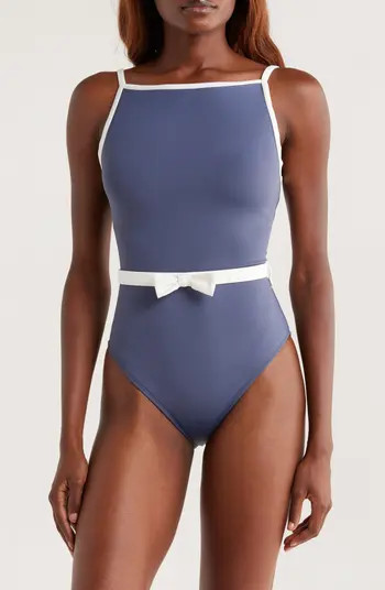 Bow Belt One-Piece Swimsuit | Nordstrom