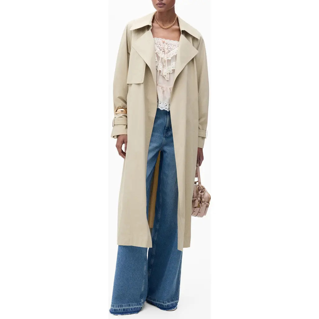 MANGO Cotton Trench Coat in Beige at Nordstrom Rack, Size Small | Nordstrom Rack