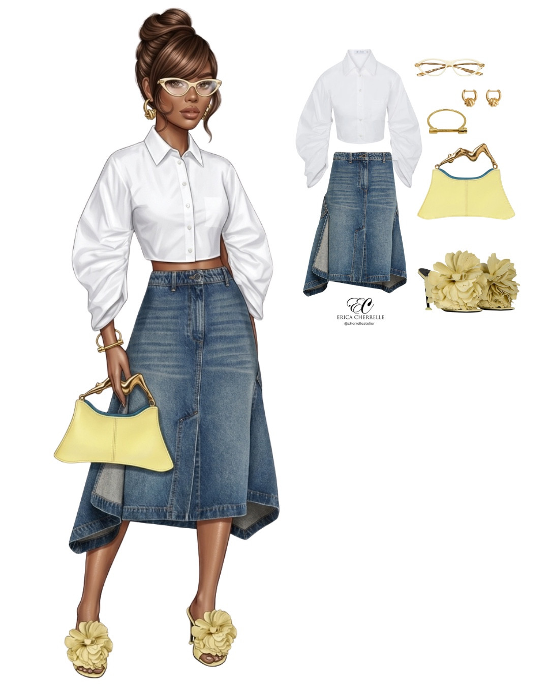 Sophisticated & Savvy 🌻🔆 📒Elevate your next art gallery stroll or creative brunch with this sophisticated blend of structured denim and voluminous shirting. This look strikes the perfect balance between artistic flair and polished chic, making it the ultimate inspiration for your upcoming spring events.

✔️ DM/Email for virtual styling services
•
• Product Links in Bio 🔗 
• Save this post for future inspo
Follow @cherrelleatelier on IG for daily outfit inspiration

#FashionStylist #SpringStyle #DenimLuxury #OutfitInspo #virtualstylist

#LTKSeasonal #LTKWorkwear #LTKootd