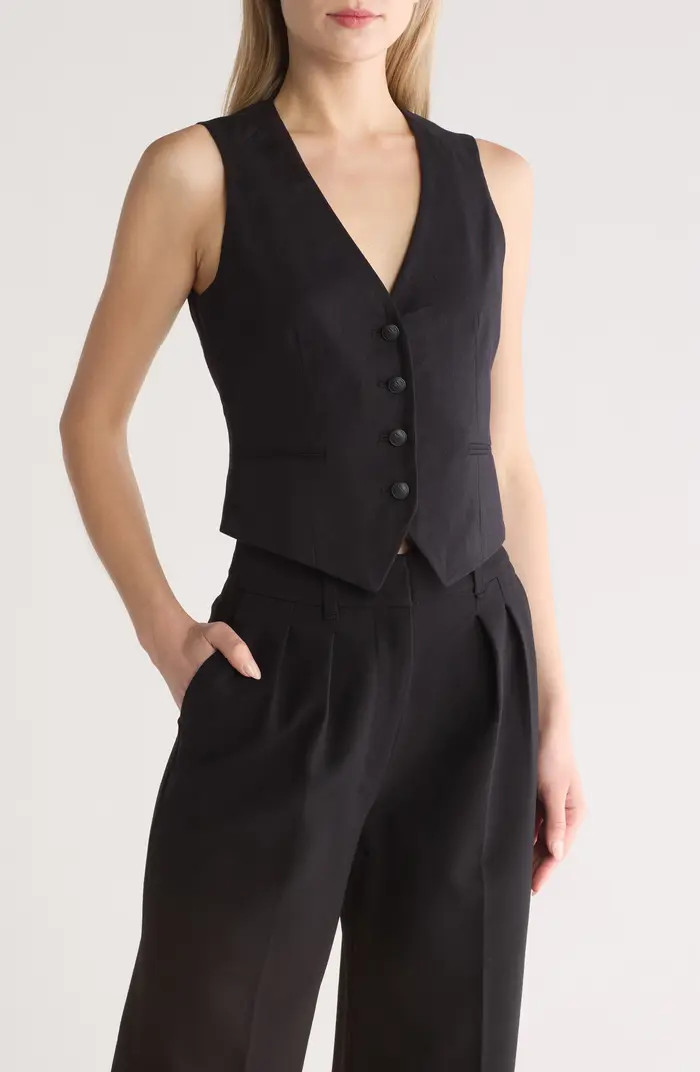 rag & bone Priya Linen Blend Vest | Nordstromrack | Nordstrom Rack