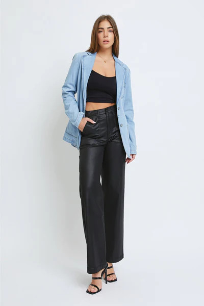 [REBEL] LIGHT WASH DENIM BLAZER | Hidden Jeans