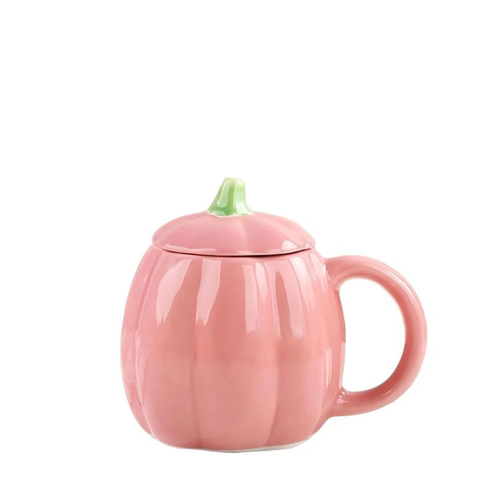 Cute Ceramic Tea Cup,Ceramic Pumpkin Mug with Lid,Halloween Pumpkin Coffee Mug with Lid, Seasonal... | Walmart (US)