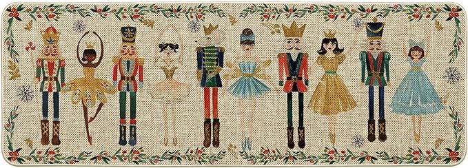 Artoid Mode Watercolor Nutcrackers Merry Christmas Doormat, Winter Home Decor Low-Profile Door Ma... | Amazon (US)