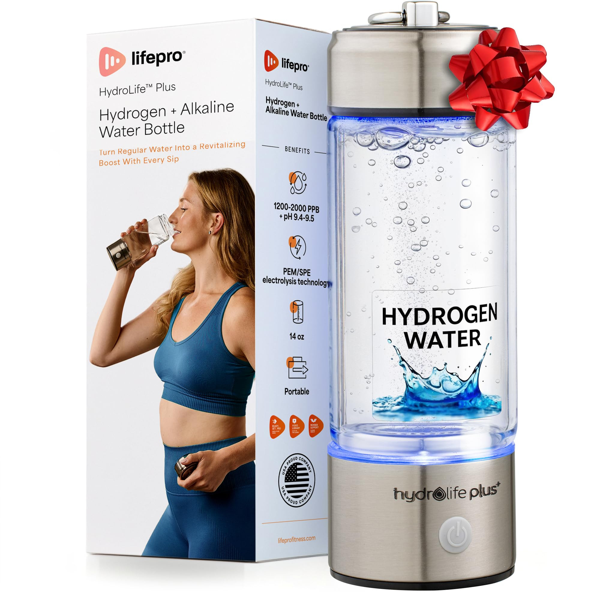 Lifepro Hydrogen Water Bottle Generator with Ionizer & SPE/PEM Technology – Portable, Rechargea... | Amazon (US)
