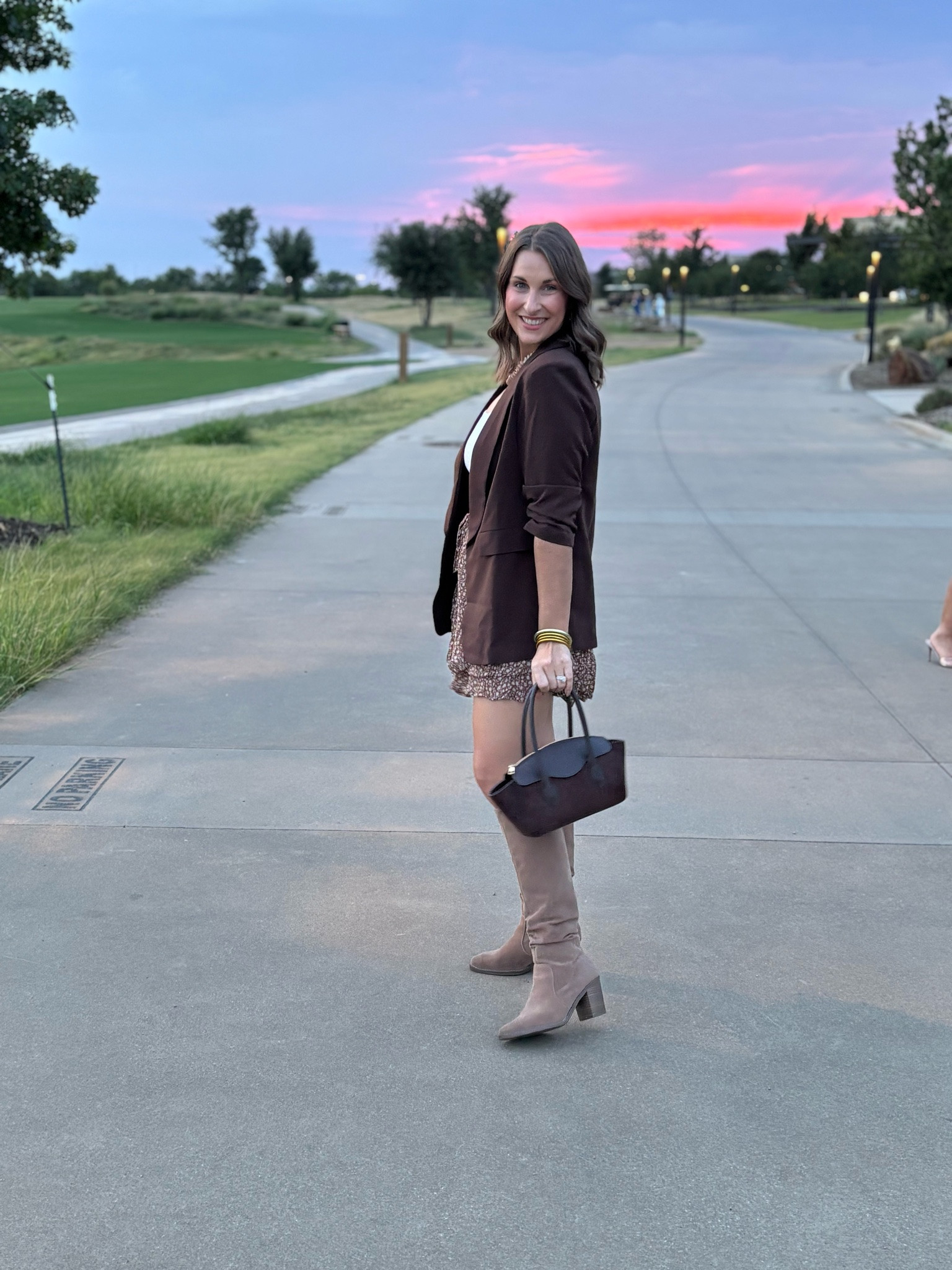 This might be my favorite fall date night outfit yet! The chocolate brown blazer with the printed skirt and tall boots is such a good combination. 🤎🍂🔗👇🏻

#LTKootd #LTKSeasonal #LTKgrwm