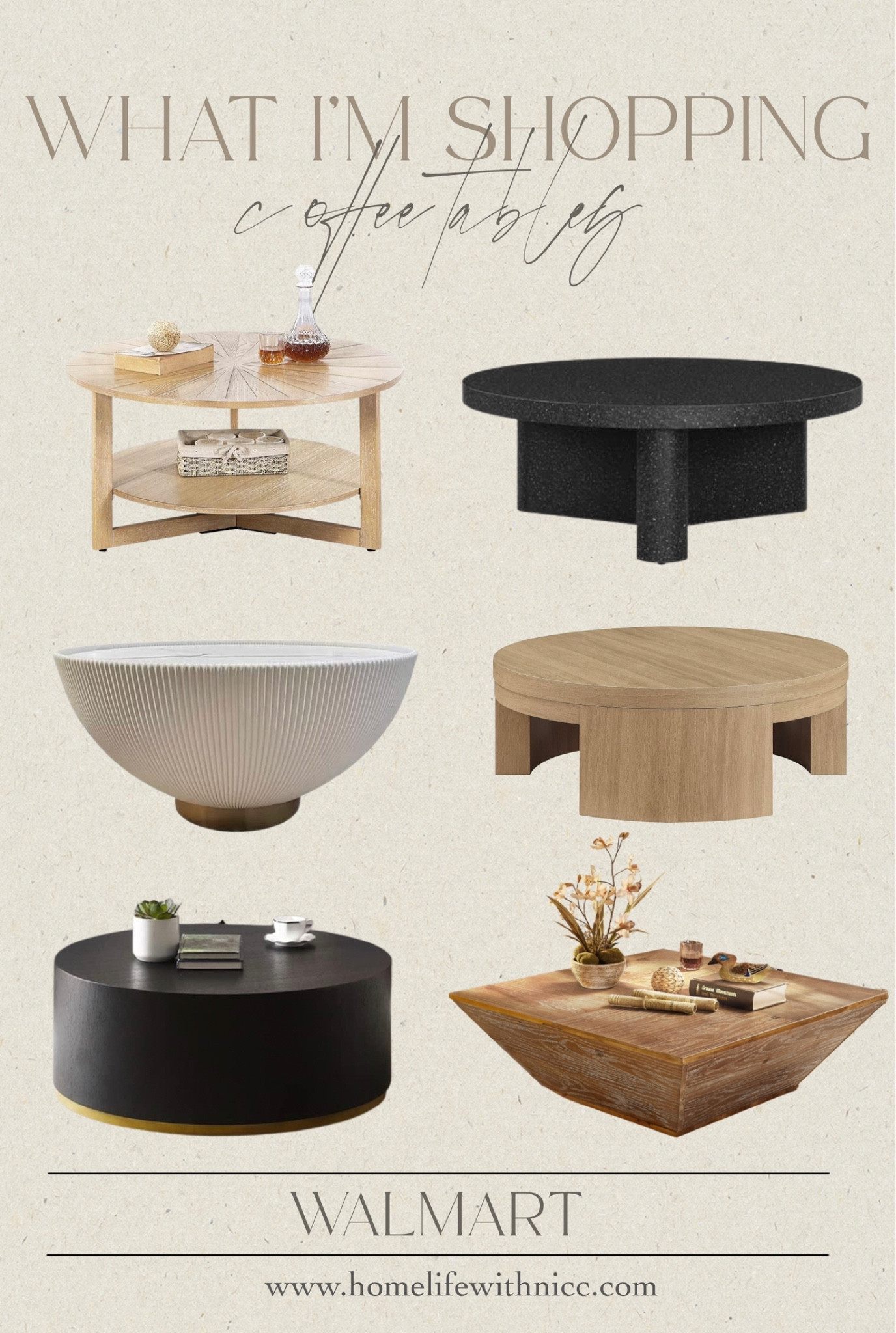 Been eyeing some new coffee tables!! I’m leaning towards the right middle 😍😍 What do y’all think???

#affordablefurniture #walmarthome #coffeetables #modernorganic #neutraldecor

#LTKsalealert #LTKhome #LTKstyletip