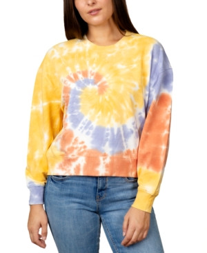 Rebellious One Juniors' Printed Tie-Dye Sweatshirt | Macys (US)