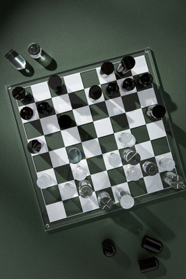Sunnylife Lucite Chess & Checkers Set | Anthropologie (US)