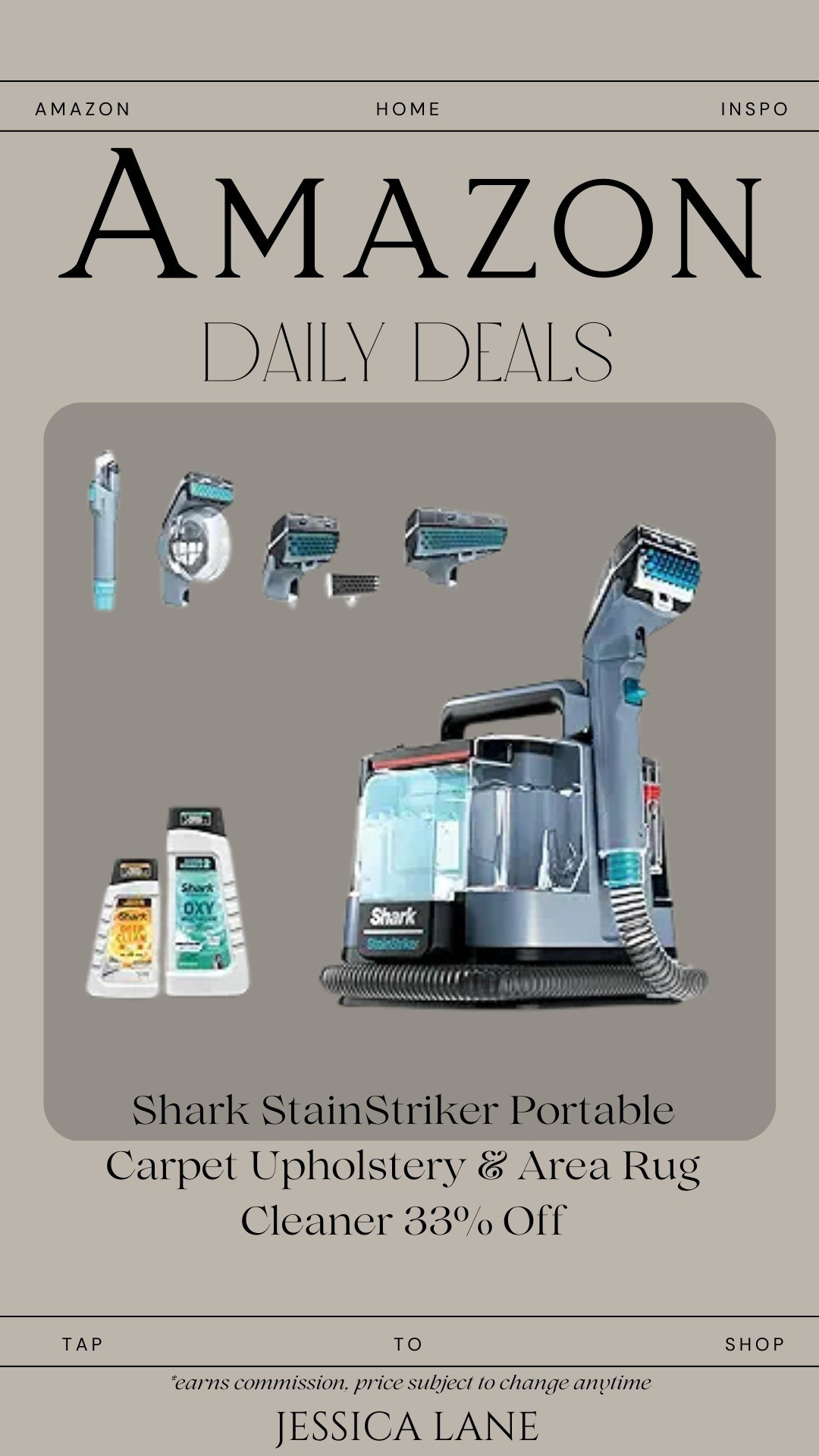 Spills, pet messes, and high-traffic spots handled. The Shark StainStriker is a great option for carpets, upholstery, and area rugs. Shop it now in my LTK.#amazondailydeals #ltkhome #cleaningmusthaves #petfriendlyhome #carpetcleaner

#LTKHome #LTKSaleAlert #LTKKids