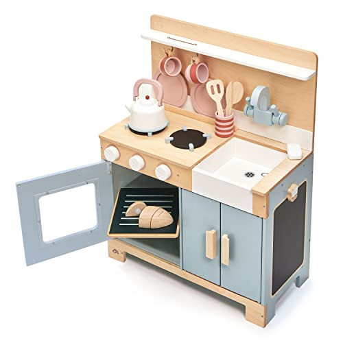 Tender Leaf Toys - Mini Chef Home Kitchen - Wooden Kitchenette Fully Equipped with Accessories for Pretend Cooking - Develops Social, Creative & Imaginative Skills - Learning Role Play - Age 3+ | Amazon (US)