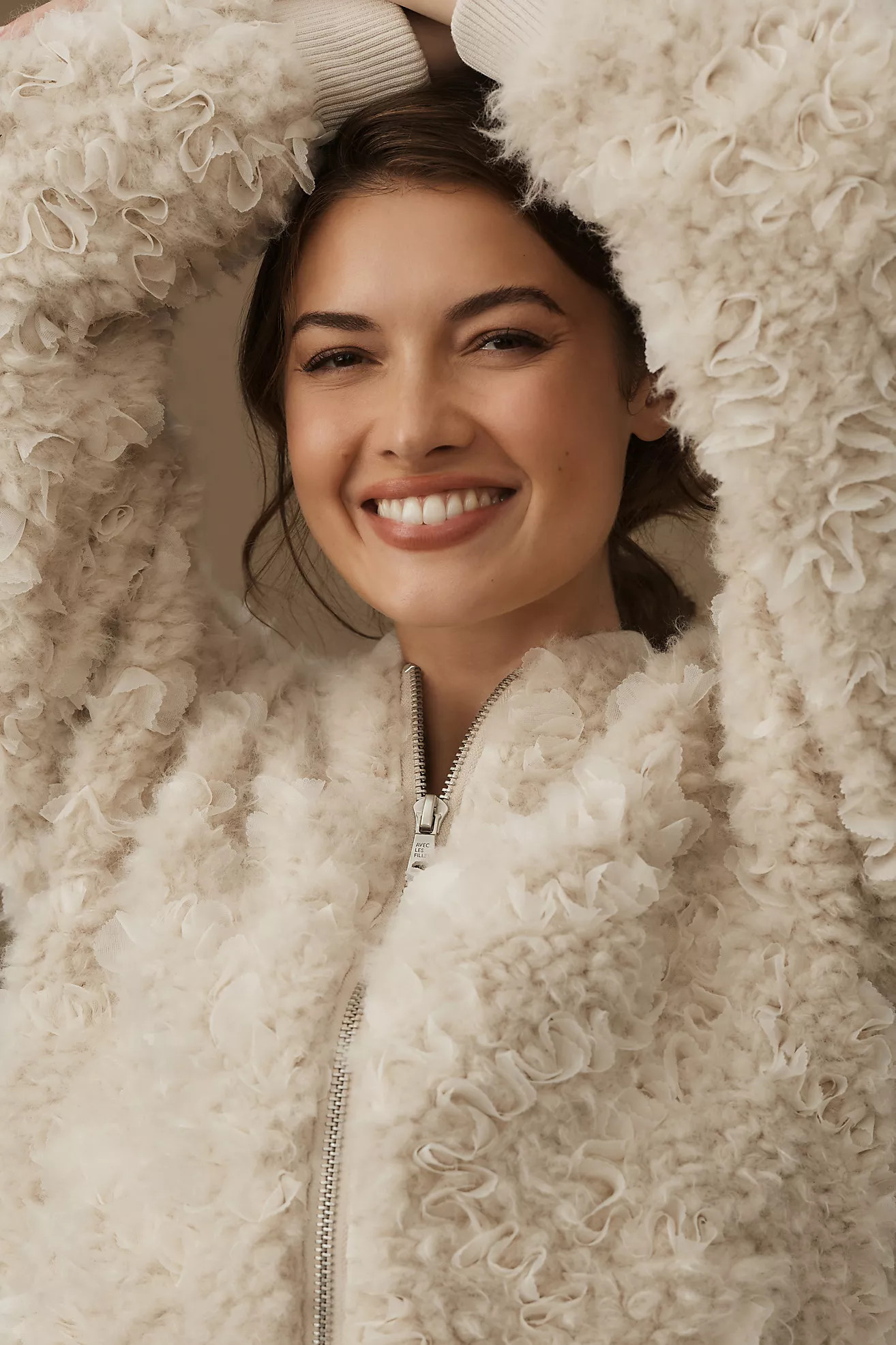 Avec Les Filles Faux Shearling Bomber Jacket | Anthropologie (US)