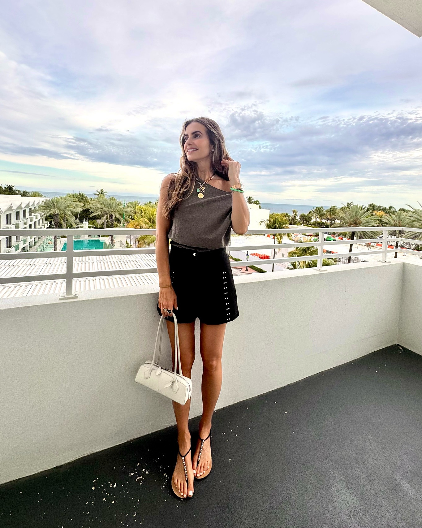 day/night 1 miami south beach shop my #ootn & run don’t walk bc this gorg top is <$60 & comes in two color-ways (just bought the cream one too)!

runs tts wearing a small but also could wear xs 

+ chic shorts, sandals bag too! 

off to dinner at gigi at the delano hotel (was fabulous), then the social club bar to watch bball game then baoli for wed night fun✨

#LTKTravel #LTKSaleAlert #LTKootd