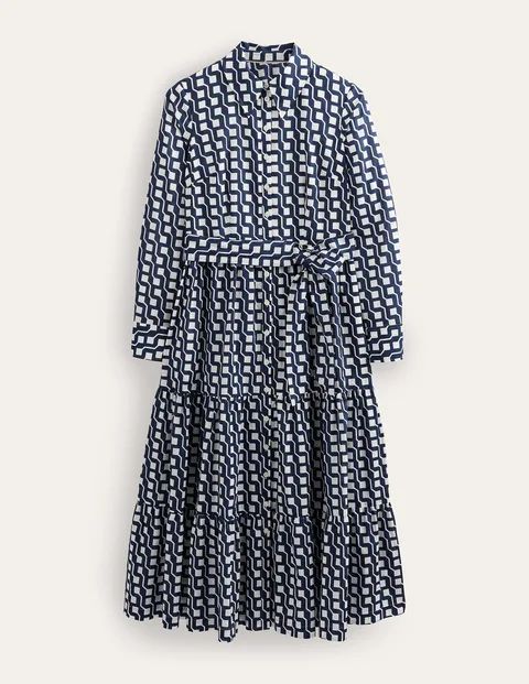 Tiered Cotton Midi Shirt Dress | Boden (UK & IE)