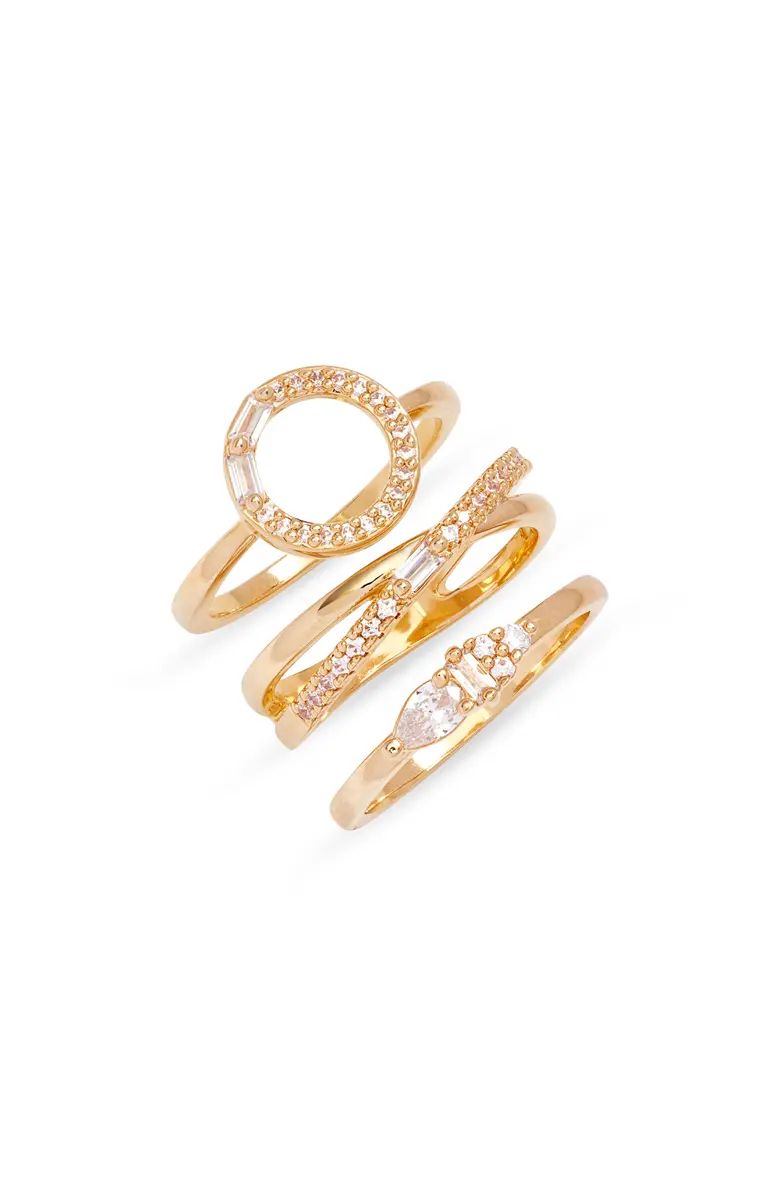 Nordstrom Set of 3 Open Cubic Zirconia Rings | Nordstrom | Nordstrom Canada