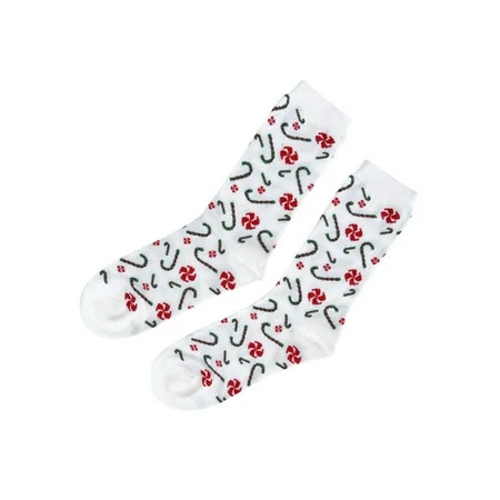 Charter Club Women s Candy Canes Socks (One Size Ivory) | Walmart (US)