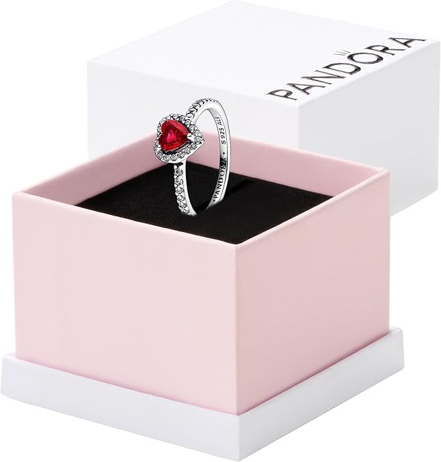 PANDORA Elevated Heart Ring - With Gift Box | Amazon (US)