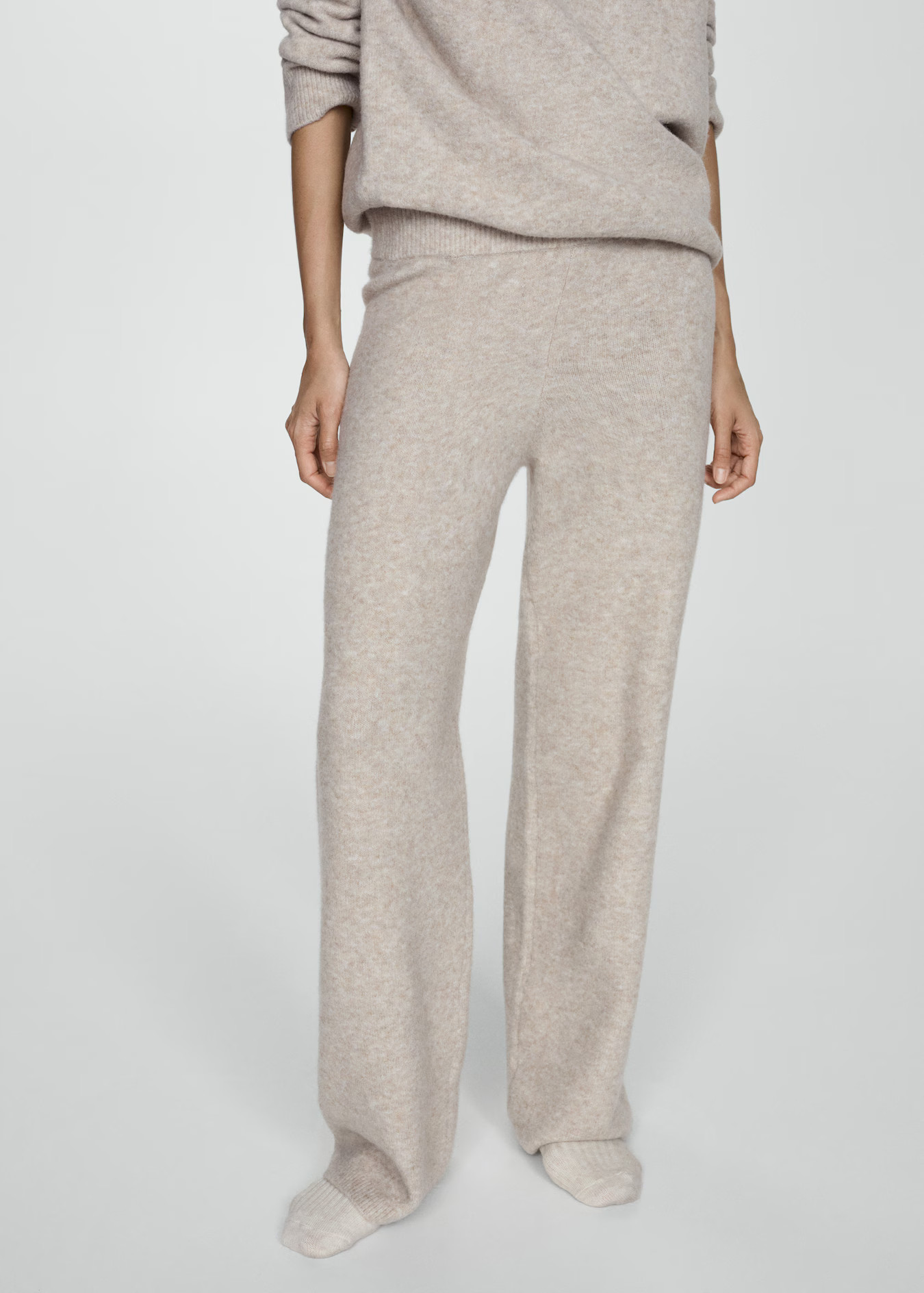 Straight knitted trousers - Women | MANGO USA | Mango (US/MX/AU)