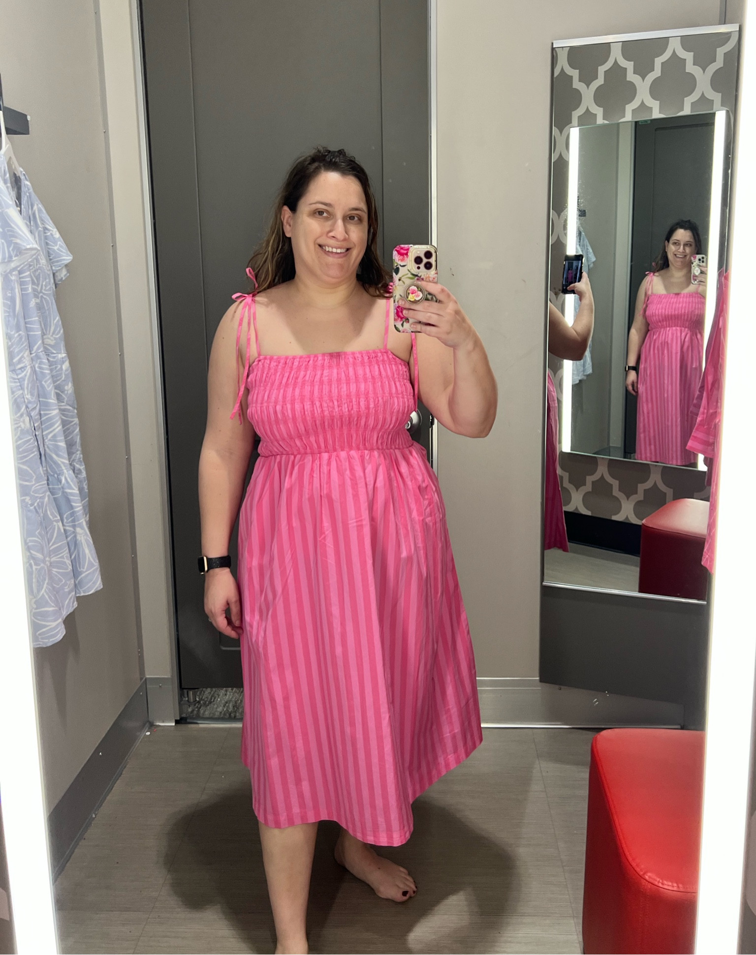 Smocked spring dress, midi dress 

#LTKfindsunder50 #LTKSeasonal